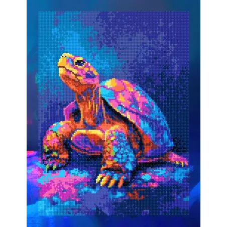 Kit de peinture diamant avec sous-cadre "Tortue" 30x40 cm VA896