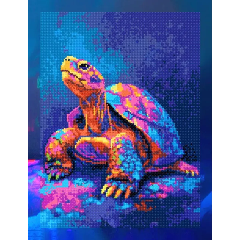 Kit de peinture diamant avec sous-cadre "Tortue" 30x40 cm VA896