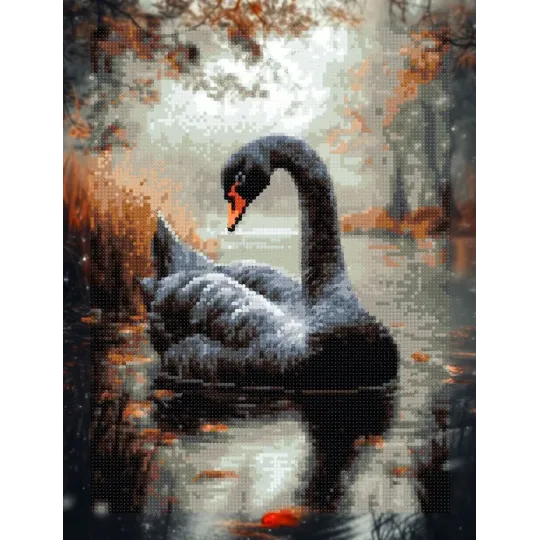 Diamantmalerei-Set mit Keilrahmen "Schwan" 30x40 cm VA894