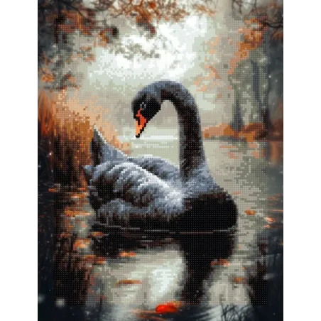 Diamantmalerei-Set mit Keilrahmen "Schwan" 30x40 cm VA894