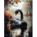 Diamond Painting kit with subframe "Swan" 30x40 cm VA894
