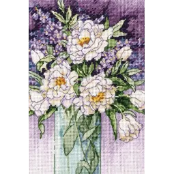 White Peonies D65074