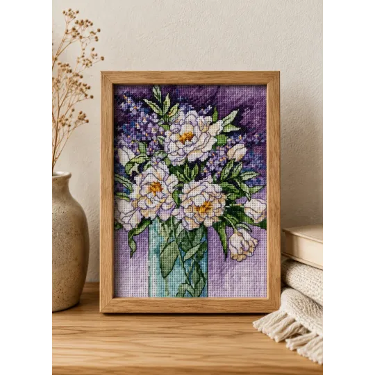 White Peonies D65074