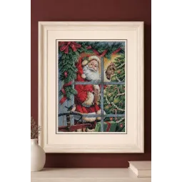 Cross stitch kit Candy Cane Santa 30 x 41 cm D08734