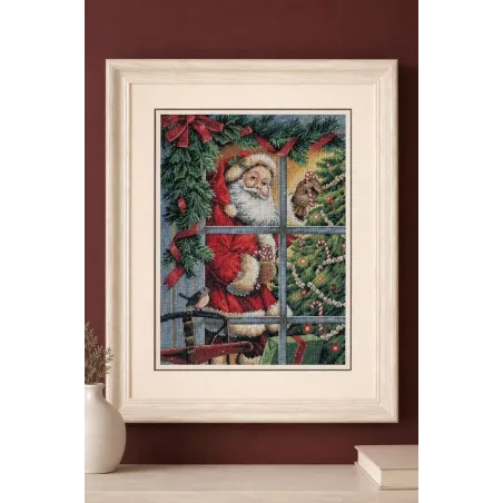 Cross stitch kit Candy Cane Santa 30 x 41 cm D08734