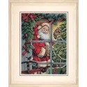 Kit point de croix Canne en sucre Père Noël 30 x 41 cm D08734