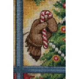 Cross stitch kit Candy Cane Santa 30 x 41 cm D08734