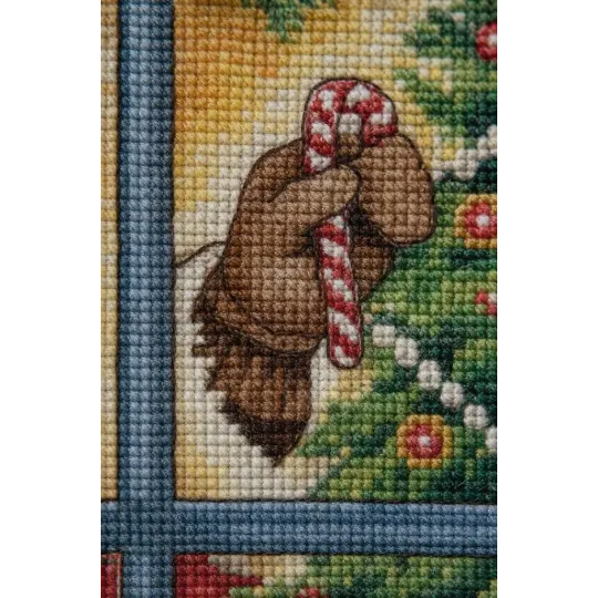 Cross stitch kit Candy Cane Santa 30 x 41 cm D08734
