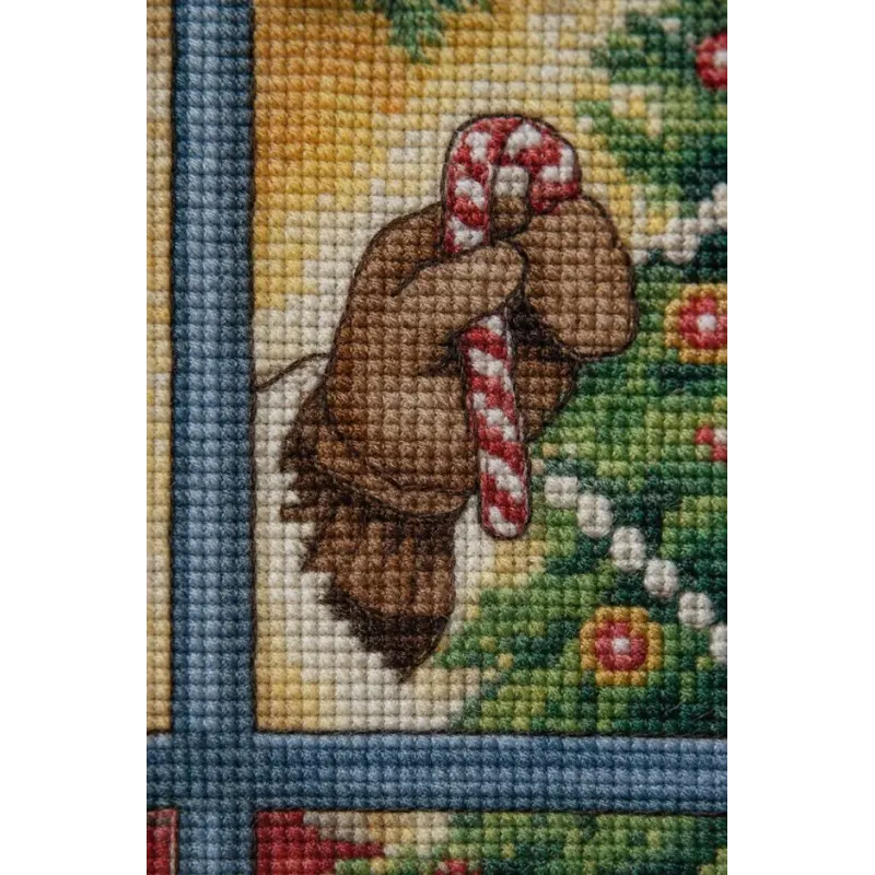 Cross stitch kit Candy Cane Santa 30 x 41 cm D08734