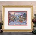 Point de croix compté "La Livraison du Père Noël" 13 x 18 cm DIM15043