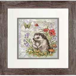 Petite Point de croix "Hérisson de Printemps" 15x15 cm DIM15028