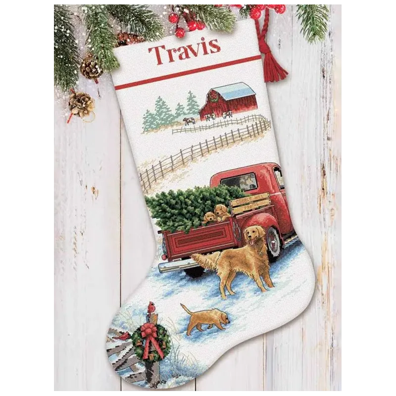Cross stitch stocking "Winter ride stocking" DIM15040