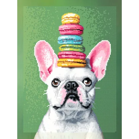 Diamond Painting Kit mit Keilrahmen "Französische Bulldogge" 30x40 cm VA861