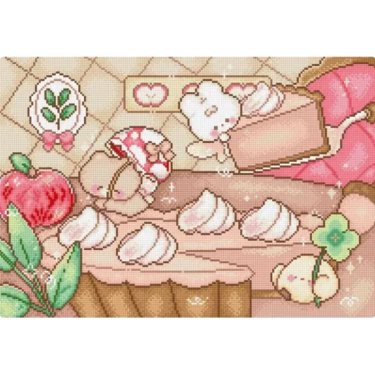 Cross stitch kit "Pumpkin Pie Chase" 32x22 cm LI10-013