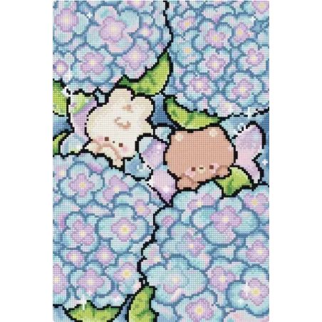 Набор для вышивания "Прятки в гортензиях" 17x26 см LI10-012