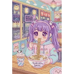 Набор для вышивания крестиком "Ramen Day" 18x27 см L10-016