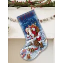 Kreuzstich-Set "Stille Nacht Geschenkstrumpf" 23x30 cm L10-001