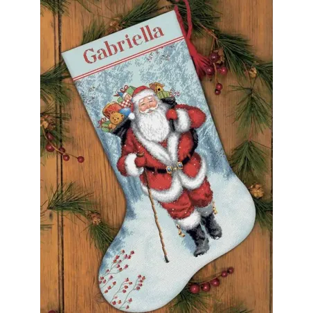 Cross stitch stocking "Woodland Santa Stocking" DIM15041