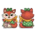 Kit point de croix "Petit renard drôle" 9x7 cm SR-896 (SA)