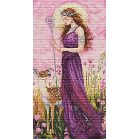 Kit de point de croix "Déesse du Printemps" 36x19 cm LI58-00