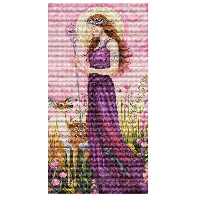 Kit de point de croix "Déesse du Printemps" 36x19 cm LI58-00