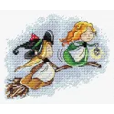 Cross-stitch kit "Flying on a broom" SM-674 (AS)