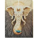 Perlenstickerei-Set auf Kunstleinwand "Weiß" 31 х 43 cm AAB-681