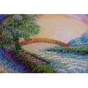 Bead Embroidery Kit on Art Canvas "Crystal spray fly" 30 х 30 cm AAB-658