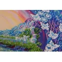 Bead Embroidery Kit on Art Canvas "Crystal spray fly" 30 х 30 cm AAB-658
