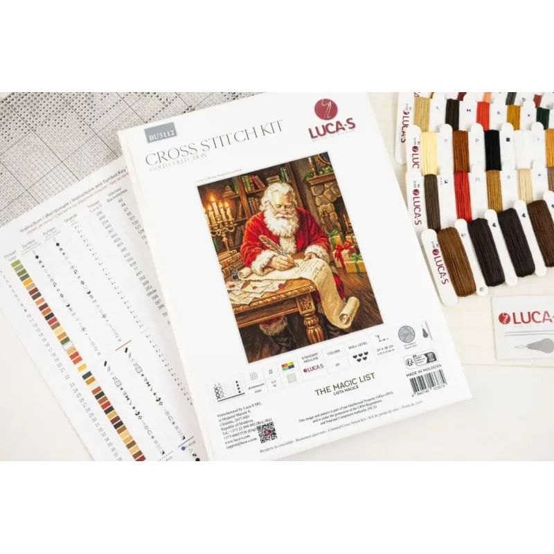 Kit de point de croix "La Liste Magique" 29x38 cm SBU5112