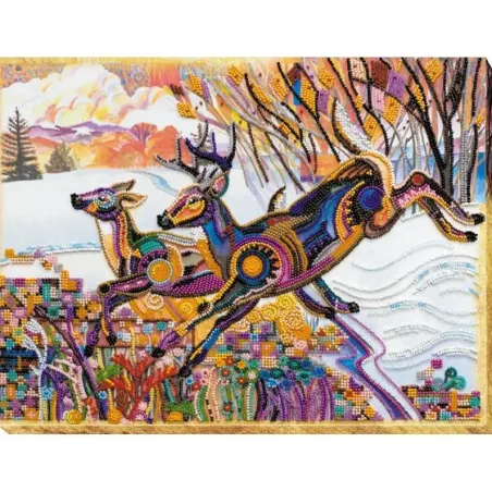 Bead Embroidery Kit on Art Canvas "For spring" 37 х 28 cm AAB-595