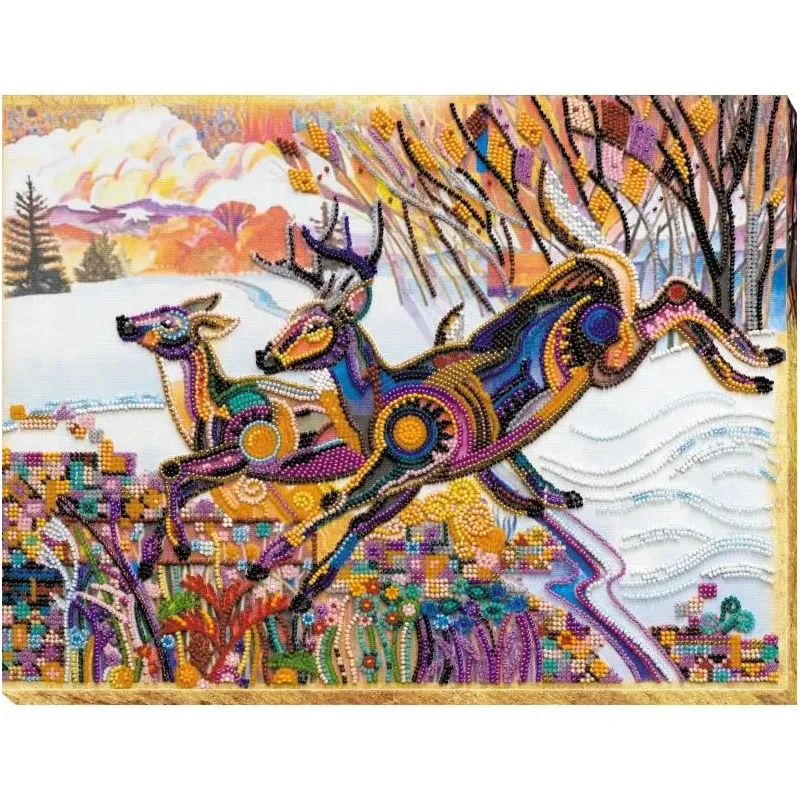 Karoliukų siuvinėjimo rinkinys ant meno drobės "Pavasariui" 37 x 28 cm AAB-595