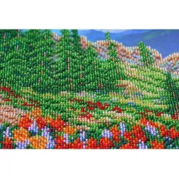 Perlenstick-Set auf Leinwand "Berglandschaft" 37 x 30 cm AAB-561