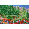 Bead Embroidery Kit on Art Canvas "Mountain landscape" 37 х 30 cm AAB-561