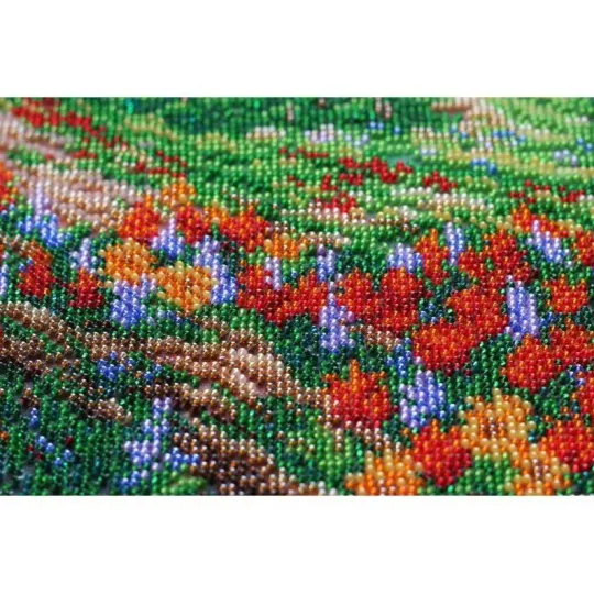 Bead Embroidery Kit on Art Canvas "Mountain landscape" 37 х 30 cm AAB-561