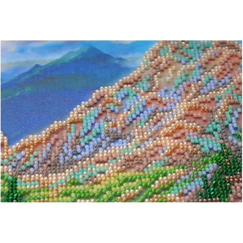 Bead Embroidery Kit on Art Canvas "Mountain landscape" 37 х 30 cm AAB-561