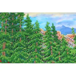 Kit de broderie perles sur toile d'art "Paysage de montagne" 37 х 30 cm AAB-561