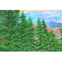 Bead Embroidery Kit on Art Canvas "Mountain landscape" 37 х 30 cm AAB-561