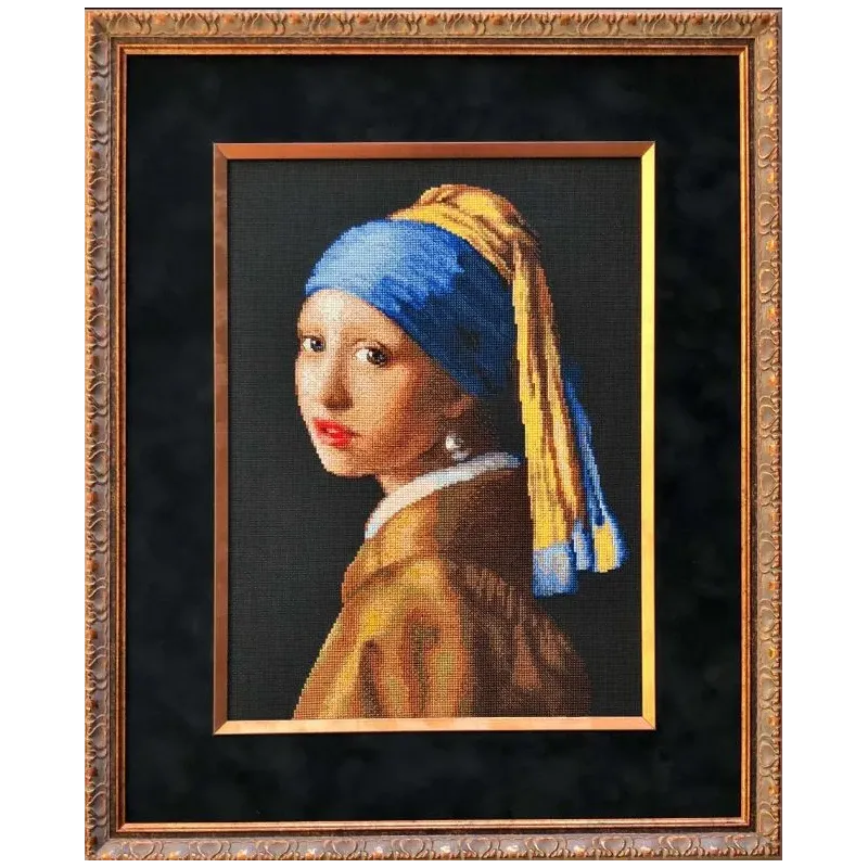 Cross stitch kit "Girl with a Pearl Earring" 30x40 cm SR2373