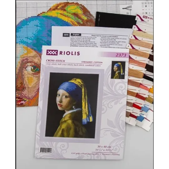 Cross stitch kit "Girl with a Pearl Earring" 30x40 cm SR2373