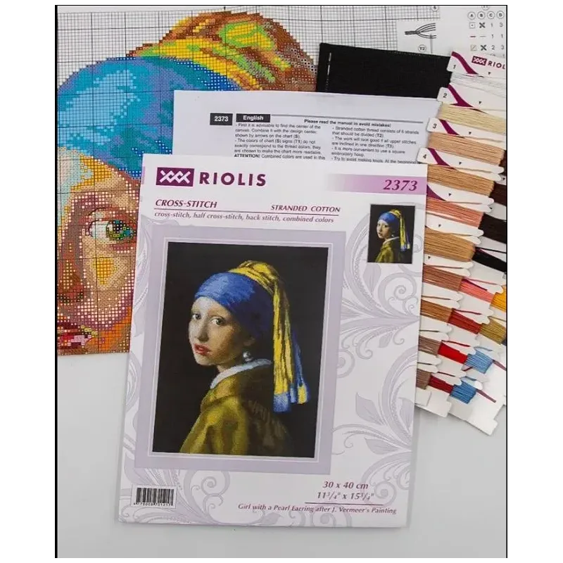 Cross stitch kit "Girl with a Pearl Earring" 30x40 cm SR2373