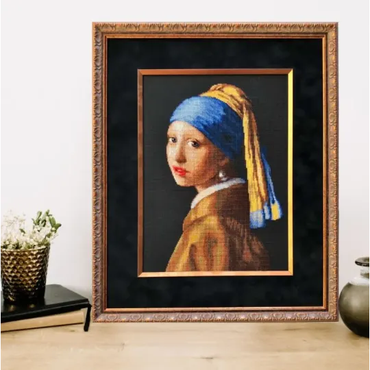 Cross stitch kit "Girl with a Pearl Earring" 30x40 cm SR2373
