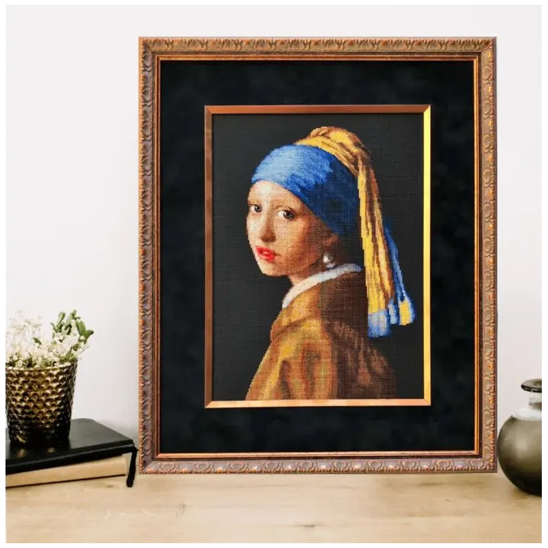 Набор для вышивания крестиком "Девушка с жемчужной серёжкой" 30x40 cm SR2373
