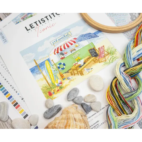 Cross stitch kit "Strandbar" 25x18 cm LI66-00