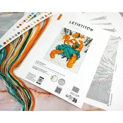 Kit point de croix "Flamme" 23x29 cm LI63-00