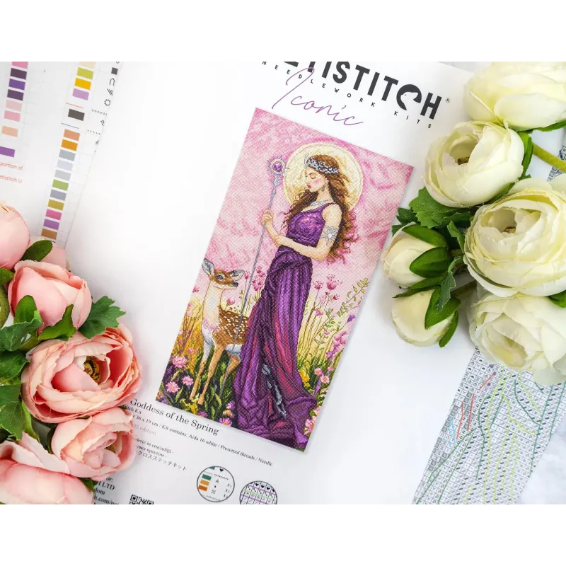 Набор для вышивки крестом "Весенняя богиня" 36x19 см LI58-00