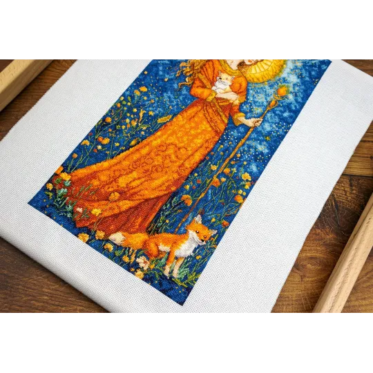 Kit point de croix "Déesse de l'Automne" 20x37 cm LI55-00