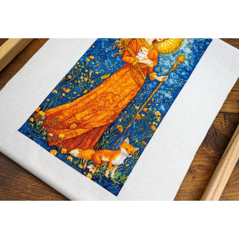 Kreuzstich-Set „Herbstgöttin“ 20x37 cm LI55-00
