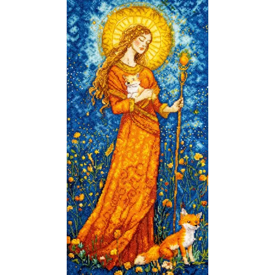 Cross stitch kit "Goddess of the Autumn" 20x37 cm LI55-00