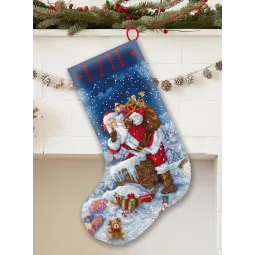 Kreuzstich-Set "Stille Nacht Geschenkstrumpf" 25 x 37 cm L10-001